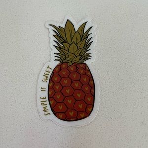 Pineapple sticker ‘Simple is Sweet’ from Remie Girl